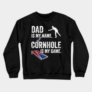 Mens Cornhole Shirt Funny Bean Bag Toss Dad Cornhole Legend Crewneck Sweatshirt